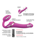 Strap-On-Me Strap On Me Multi Orgasm Bendable Strapless Strap On Small - Fuchsia - Image 5