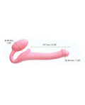 Strap-on-Me Semi-Realistic Bendable Strap-on - Pink SM (5)