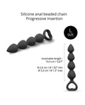 Love to Love Love to Love Bing Bang Anal Bead - Black Onyx Large - Image 3