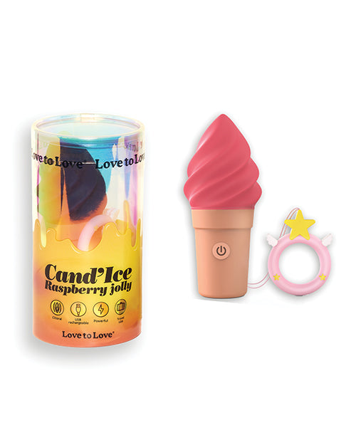 Love to Love Love to Love Cand'ice Ice Cream Cone Stimulator - Raspberry Jolly