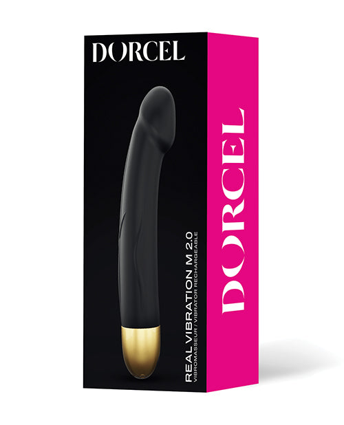 Dorcel Dorcel Real Vibration M 8.6" Rechargeable Vibrator 2.0 - Black/Gold
