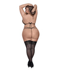 Lust by Magic Silk Lust Medusa Cupless & Crotchless G-String Teddy Black QN - Image 2