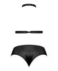 Lust by Magic Silk Lust Juno Top w/Velcro Choker Neck & Mini Short Black L/XL - Image 5