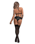 Lust by Magic Silk Lust Juno Top w/Velcro Choker Neck & Mini Short Black S/M - Image 3
