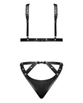 Lust by Magic Silk Lust Contessa Cupless Strappy Brazilian Teddy Black L/XL - Image 5