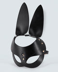 Lust Lust PU Leather Bunny Mask - Black