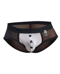 MaleBasics Male Basics MOB Maitre D Brief, Bow & French Cuffs Black/White LG - Image 4