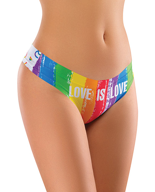 Mememe Mememe Pride Love Is Printed Thong MD
