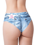 Mememe Mememe Denim Booty Jeans Light Printed Slip MD - Image 2