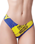 Mememe Mememe Urban Geeks Caution Printed Thong SM