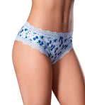Exposed Sweet Treats Crotchless Boy Short w/Wicked Sensual Care Blueberry Lube - Blue L/XL