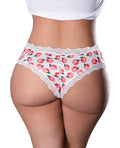 Exposed Sweet Treats Crotchless Boy Short w/Wicked Sensual Care Peach Lube - White QN - Image 2