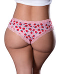Exposed Sweet Treats Crotchless Boy Short w/Wicked Sensual Care Strawberry Lube - Pink QN - Image 2