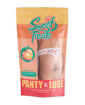 Exposed Sweet Treats Crotchless Thong w/Wicked Sensual Care Peach Lube - White S/M - Image 4