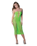 Exposed Seamless Sleeveless Gown - Neon Green O/S - Image 2
