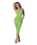Exposed Seamless Sleeveless Gown - Neon Green O/S - Image 3
