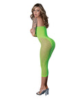 Exposed Seamless Sleeveless Gown - Neon Green O/S - Image 4