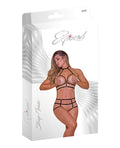 Exposed Strap-Tease Cupless Choker Bra & Open Cage Short Black S/M - Image 4