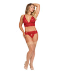 Exposed Sugar & Spice Bra & Panty Red S/M