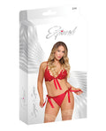 Exposed Sugar & Spice Ribbon Tie Bra & Panty Red L/XL - Image 4