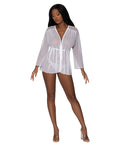 Exposed Modern Romance Flowing Short Robe White L/XL - Image 3