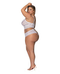 Exposed Modern Romance Bralette & Cheeky Hipster White 2X - Image 2