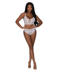 Exposed Modern Romance Bralette & Cheeky Hipster White L/XL