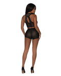 Exposed Modern Romance Tie Front Halter & Tap Pant Black L/XL - Image 3