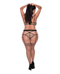 Exposed Purrfect Balconette Bra & Garter Panty Animal/Black QN - Image 3