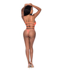 Exposed Rude Awakening Strappy Teddy Orange S/M - Image 3