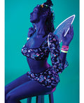 Exposed Hazy Dayz Shrooms Crop Top w/Skirt & Thong - Black S/M - Image 4