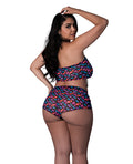 Exposed Hazy Dayz Gummy Bear Blacklight Reflective Halter Top & Short 2 pc Set - Multi QN - Image 3