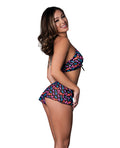 Exposed Hazy Dayz Gummy Bear Blacklight Reflective Halter Top & Short 2 pc Set - Multi S/M - Image 2