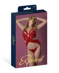 Exposed Rush Merry Widow & Panty Set - Red L/XL - Image 4