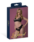 Exposed Rush Lace & Mesh Bra & Panty 2 pc Set - Black L/XL - Image 4