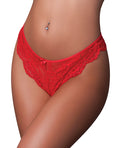 Exposed Sugar High Split Crotch Panty - Red L/XL