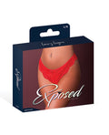 Exposed Sugar High Split Crotch Panty - Red L/XL - Image 3