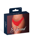 Exposed Sugar High Split Crotch Panty - Red S/M - Image 3