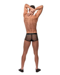 Male Power Cock Pit Fishnet Mini Cock Ring Short Black SM - Image 3