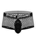 Male Power Cock Pit Fishnet Mini Cock Ring Short Black SM - Image 4