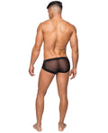 Male Power Hoser Stretch Mesh Micro Mini Short Black MD - Image 2