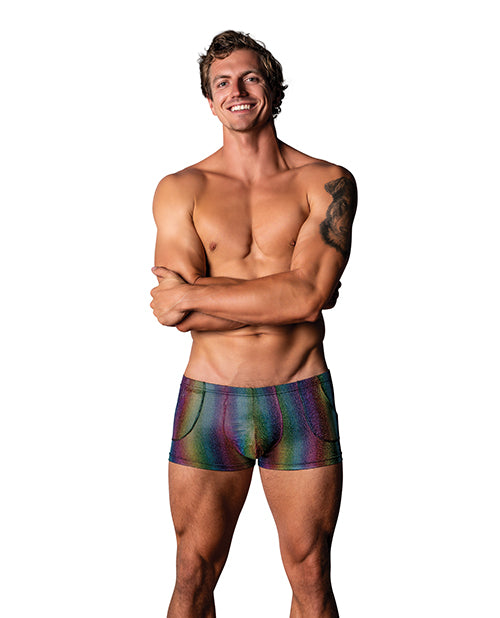 Male Power Pack & Play Pocket Short - Rainbow SM
