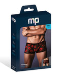 Male Power Kiss Me Stretch Mesh Mini Short Blk/Rd SM - Image 3