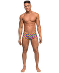 Male Power Pride Fest Contoured Pouch Mini Short Rainbow XL - Image 4