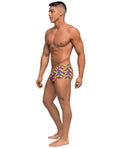 Male Power Pride Fest Contoured Pouch Mini Short Rainbow XL - Image 5