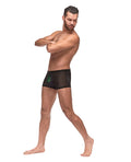 Male Power Private Screening Micro Mesh & Modal Pot Leaf Black SM - Image 2