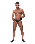 Male Power Cock Pit Fishnet Cock Ring Jock Black L/XL - Image 2
