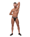 Male Power Cock Pit Fishnet Cock Ring Jock Black S/M - Image 2