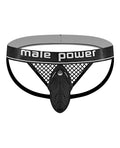 Male Power Cock Pit Fishnet Cock Ring Jock Black S/M - Image 4