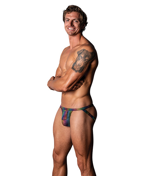 Male Power Pack & Play Jock w/Front Condom Pocket - Rainbow S/M